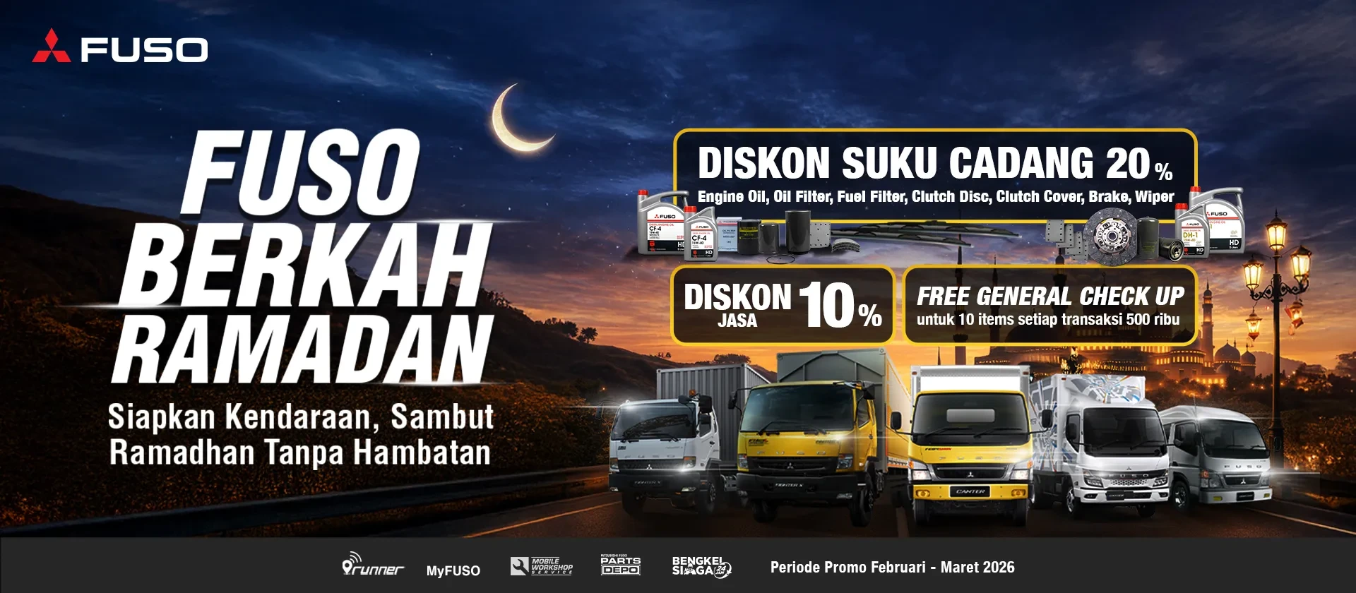 Promo Sardana Terbaru Maret 2026. Berkah Ramadhan - Sambutkan bulan suci ini bersama Sardana dengan Promo Mitsubishi FUSO (Truk Mitsubishi)