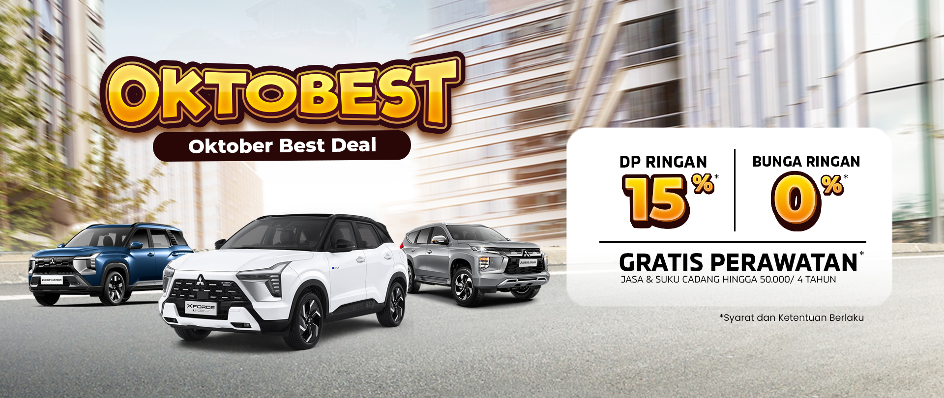 Promo Sardana Terbaru Oktober 2026. OKTOBEST! Oktober Best Deal! Nikmati harga & promo terbaru Mitsubishi Motors bersama Sardana